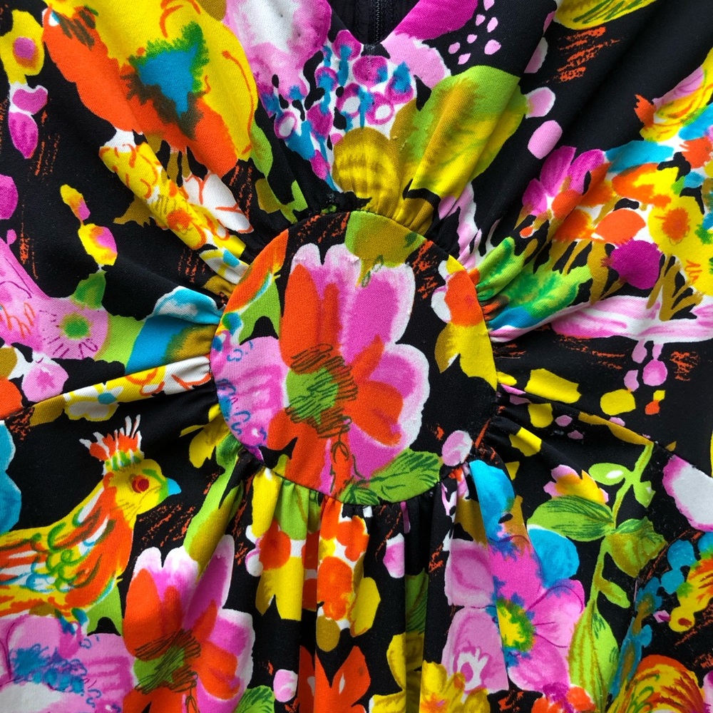 70’s vivid floral maxi - Picture 3 of 8